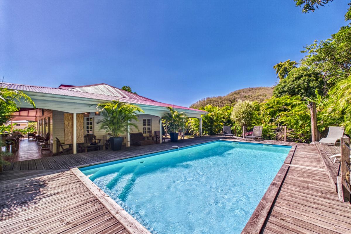 5.Location villa piscine plage Grande Anse 200m Deshaies Guadeloupe